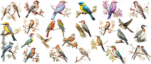 big set birds. birds flying, animals, bird silhouette, bird .Abstract art bird, Logo birds icon set  illustration, set birds