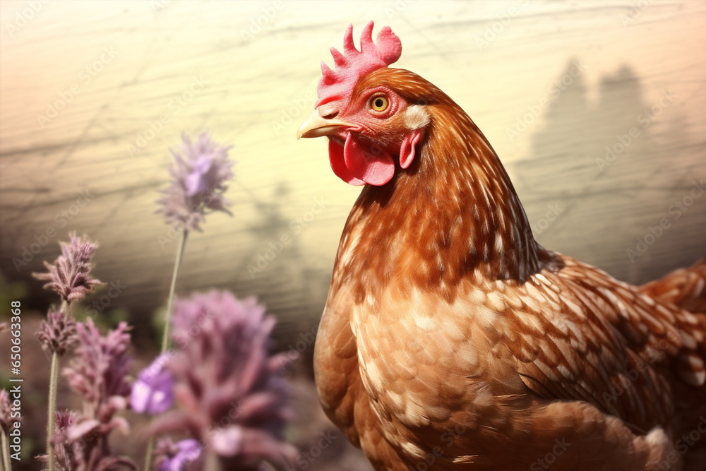 Animal pasture nature chickens hen bird poultry