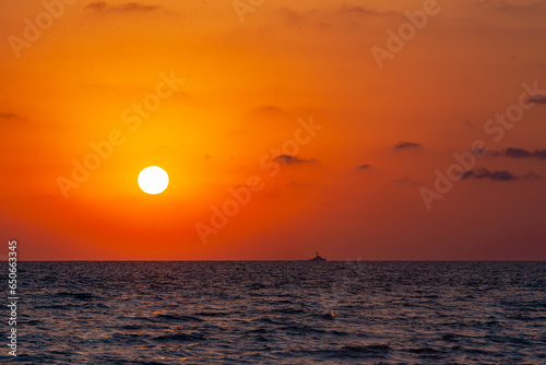 sunset in Shekvetili, Georgia photo