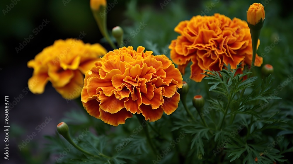 Burst of Colorful Garden Beauty Vibrant African Marigolds Burst of Colorful Garden Beauty Vibrant African Marigolds