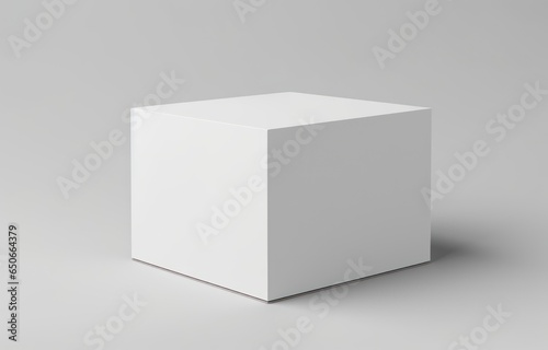 blank box mockup, with neutral background, ecommerce product design box, generative ai © Layerform