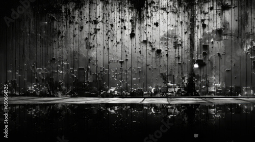 Abstract textured background in black and white, featuring dynamic splatters and drips, creating a sense of movement and depth.
