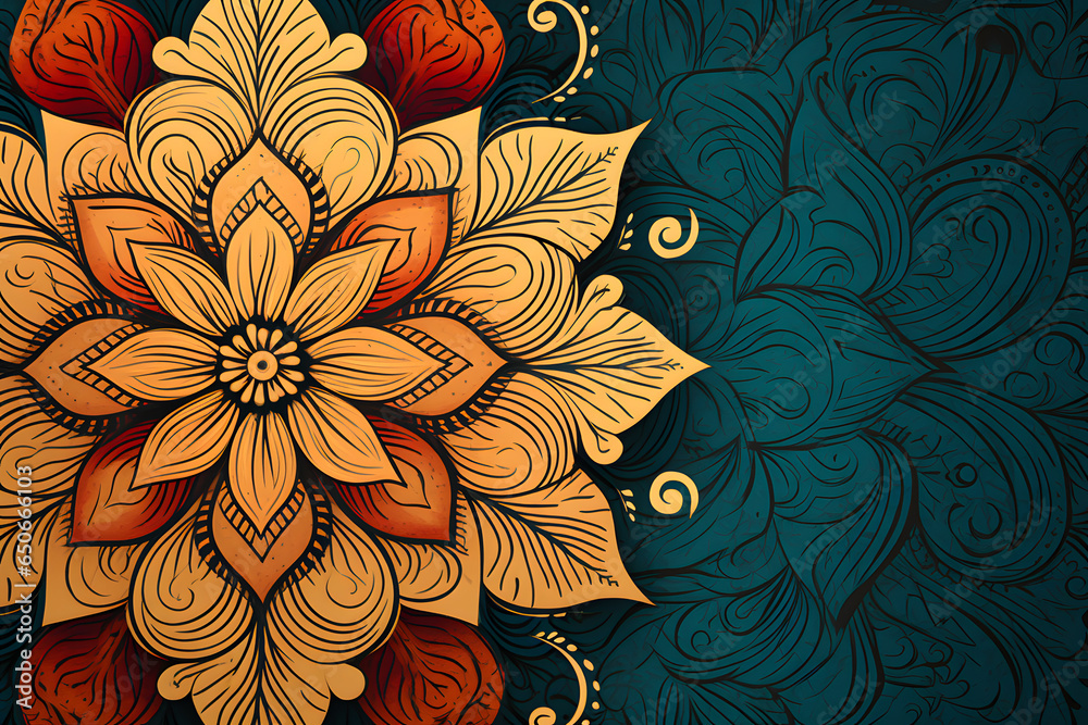 Spiritual Hinduism Patterns 2D Backgrounds Inspired by the Rich