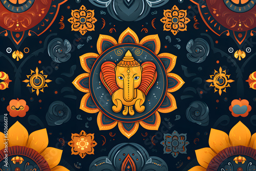Spiritual Hinduism Patterns: 2D Backgrounds Inspired by the Rich Cultural and Religious Heritage of Hinduism.