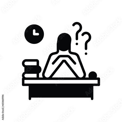 Black solid icon for considers  