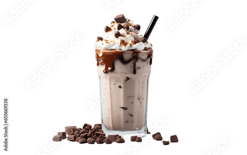 Chocolate Delight shake on transparent background  photo