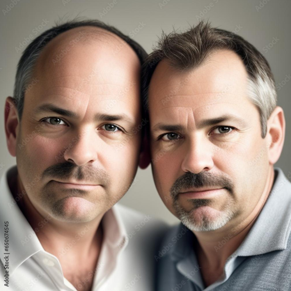 Romantic same gender middle aged male relationship part of the LGBT community. Generative AI Romantic same gender middle aged male relationship part of the LGBT community. Generative AI