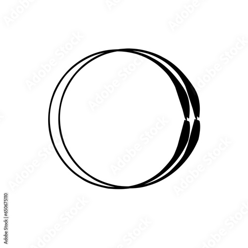 hand drawn circle lines