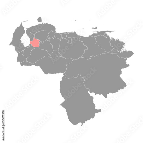 Trujillo state map  administrative division of Venezuela.