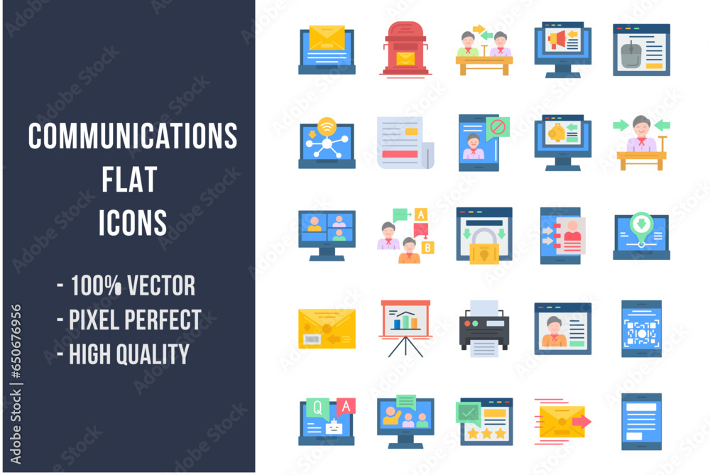 Communications Flat Icons Communications Flat Icons