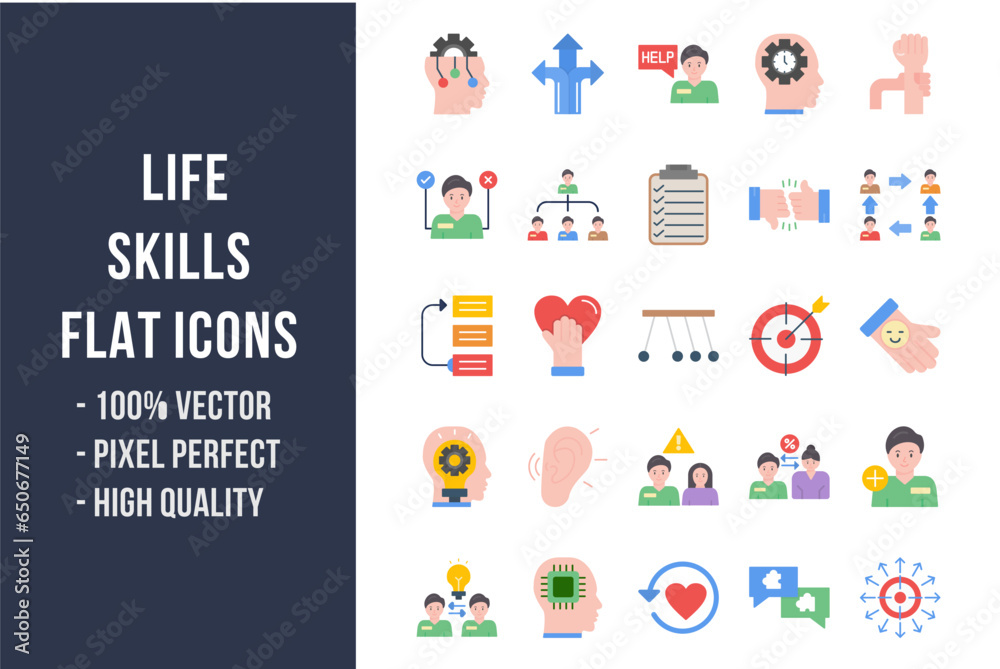 Life Skills Flat Icons