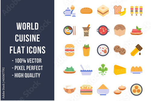 World Cuisine Flat Icons