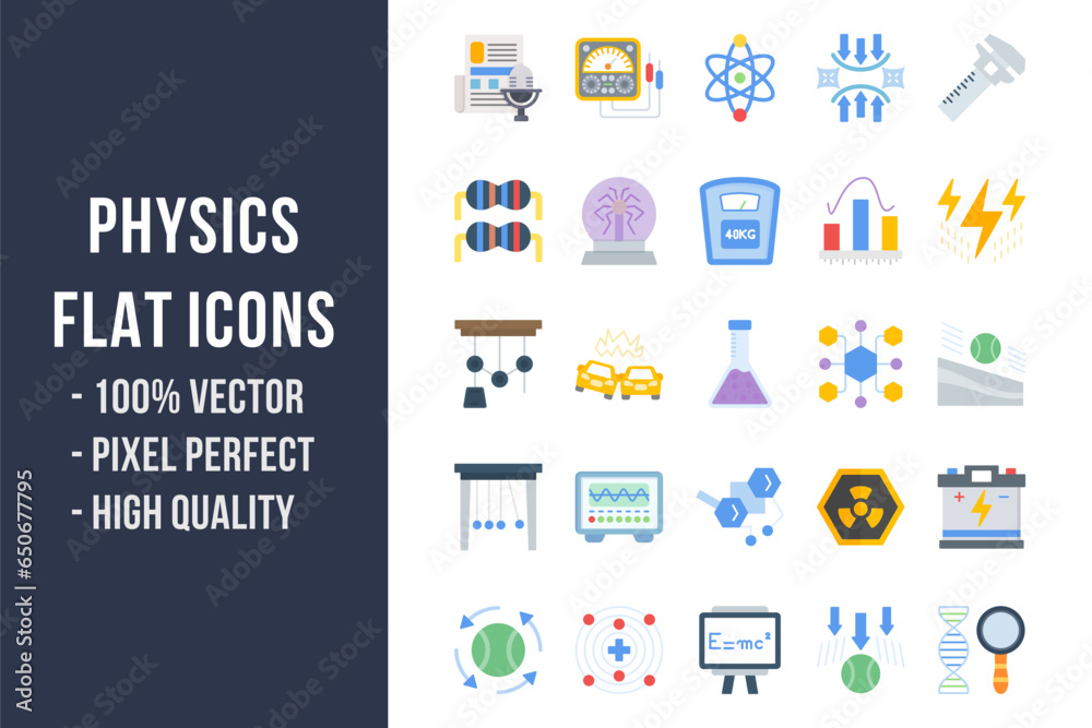 Physics Flat Icons