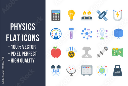 Physics Flat Icons photo