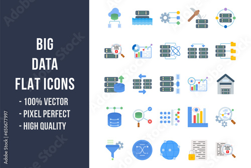 Big Data Flat Icons