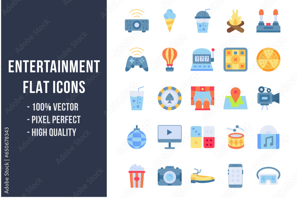 Entertainment Flat Icons Entertainment Flat Icons