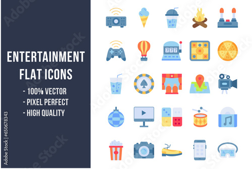 Entertainment Flat Icons
