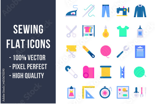 Sewing Flat Icons