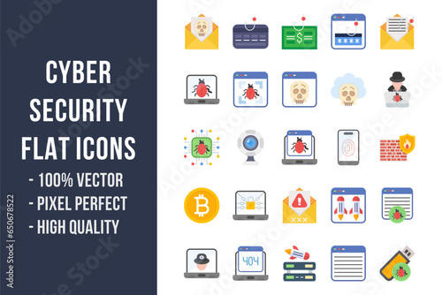 Cyber Security Flat Icons