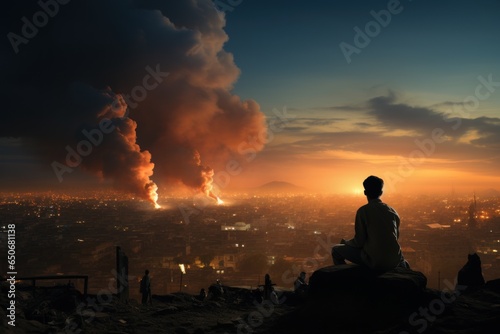 city after explosions