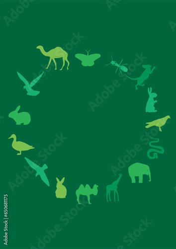 Bio Diversity Vielfalt Wachstum Earth Afrika Nature Eco sustainability Animal Extinction vector illustration by Typo Graphic Design_Green Dotless © Typo Graphic Design