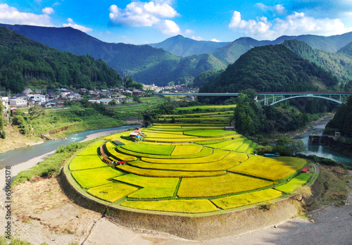 Canvas Print Aragi or Aragijima It is a rice field island that has a unique characteristic