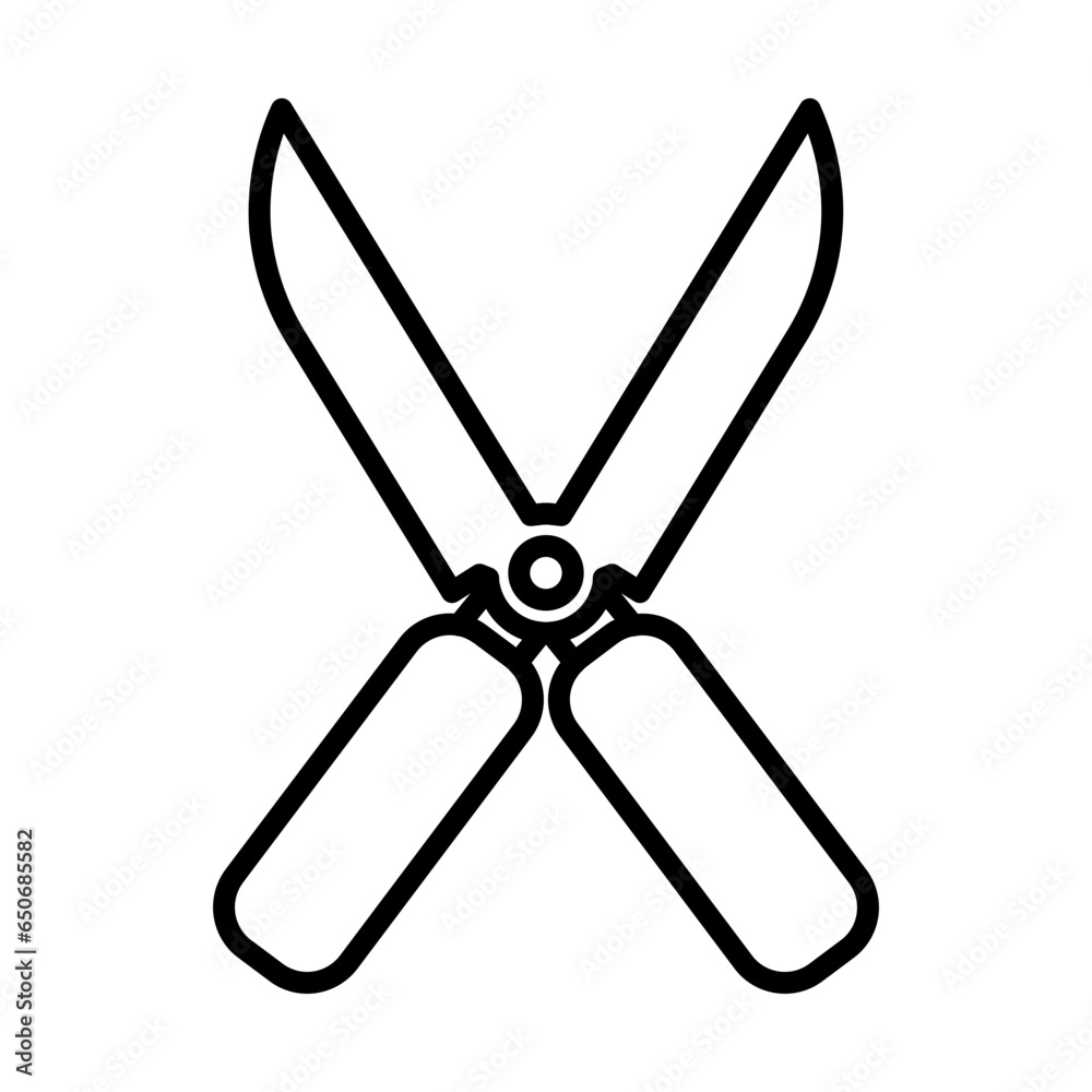 garden scissors icon in line style garden scissors icon in line style