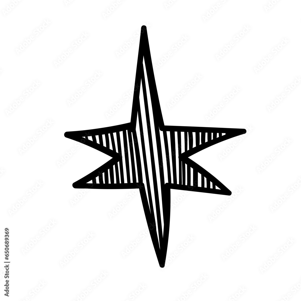 Obraz premium Doodle Star Illustration