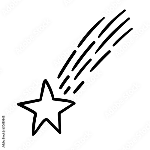 Doodle Falling Star Illustration