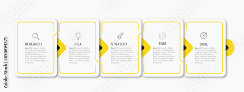 Business infographic template design icons 5 options or steps