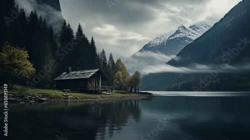 lake in the mountains © Moribuz Studio
