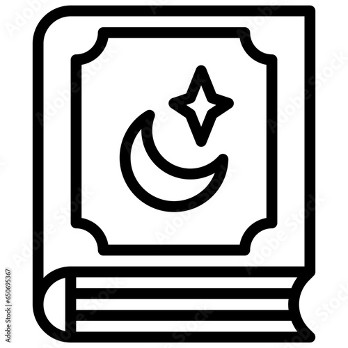 HOLY QURAN filled outline icon,linear,outline,graphic,illustration