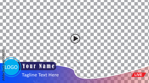 Video frames for live broadcasting With a bright and elegant color scheme