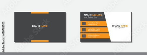 Business card template with company logo.