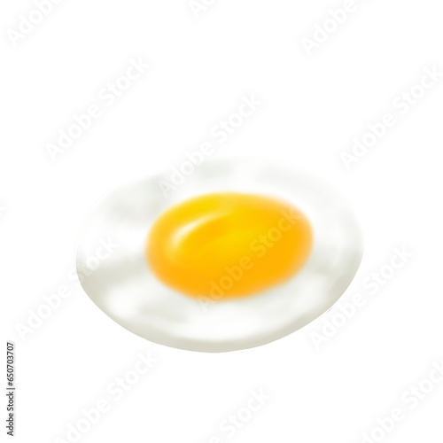 Handmade drawing cartoon fried egg picture png file, transparent background.