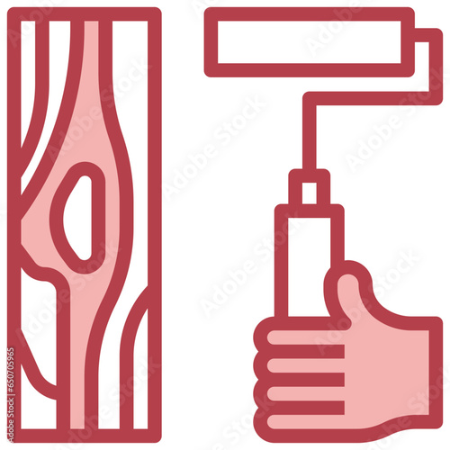 PAINT ROLLER filled outline icon,linear,outline,graphic,illustration