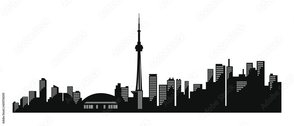 Canada city silhouette. Travel background silhouette.	