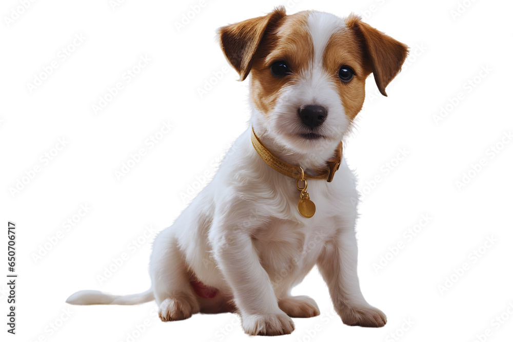 Cute Joyful Jack Russell Terrier Puppy (PNG 9600x6400)