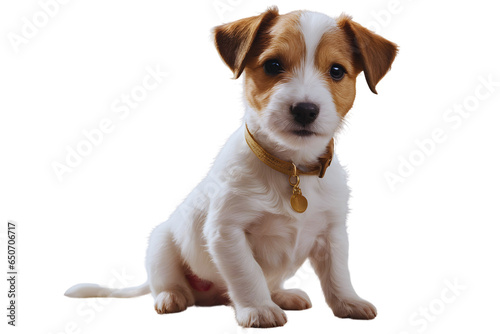 Cute Joyful Jack Russell Terrier Puppy (PNG 9600x6400)