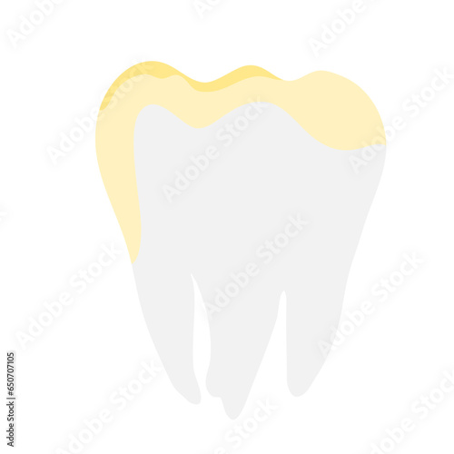 unhealthy yellow teeth