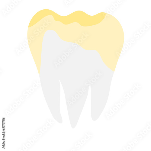 unhealthy yellow teeth