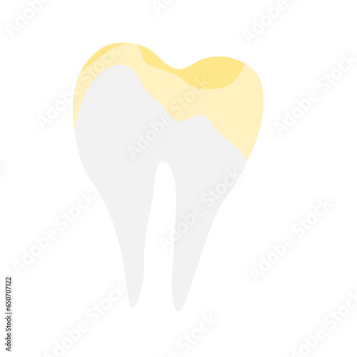 unhealthy yellow teeth