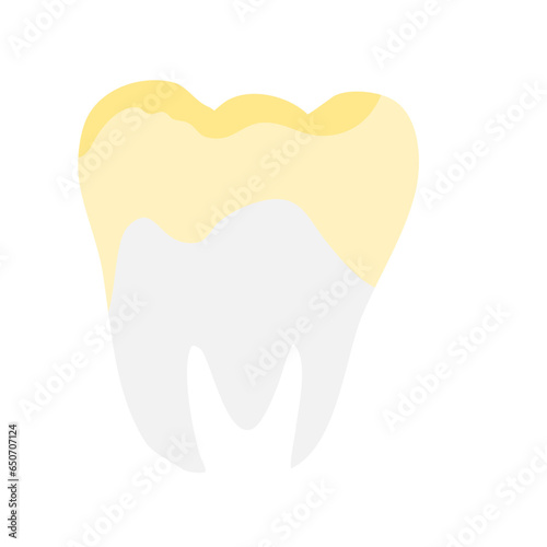 unhealthy yellow teeth