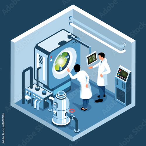 Biotechnology Isometric Composition