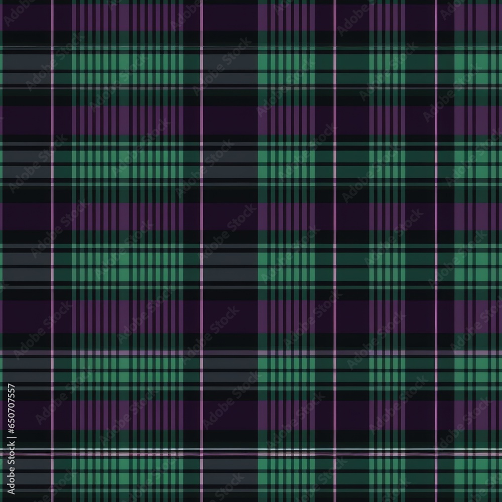 Tartan seamless pattern background in green, purple. Check plaid textured graphic design. Checkered fabric modern fashion print. New Classics: Menswear Inspired concept.