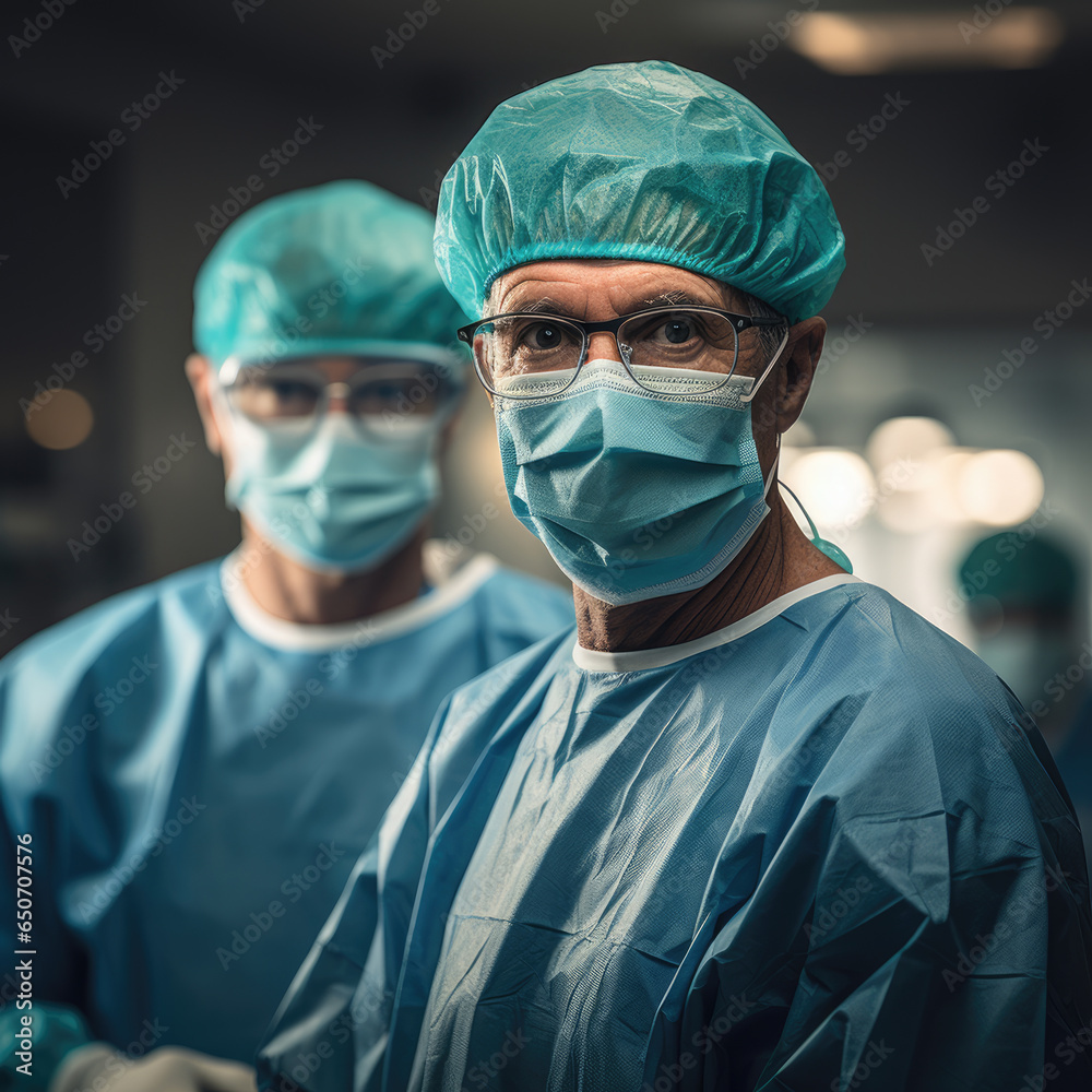a skilled surgeon, wearing scrubs, ai generated. a skilled surgeon, wearing scrubs, ai generated.