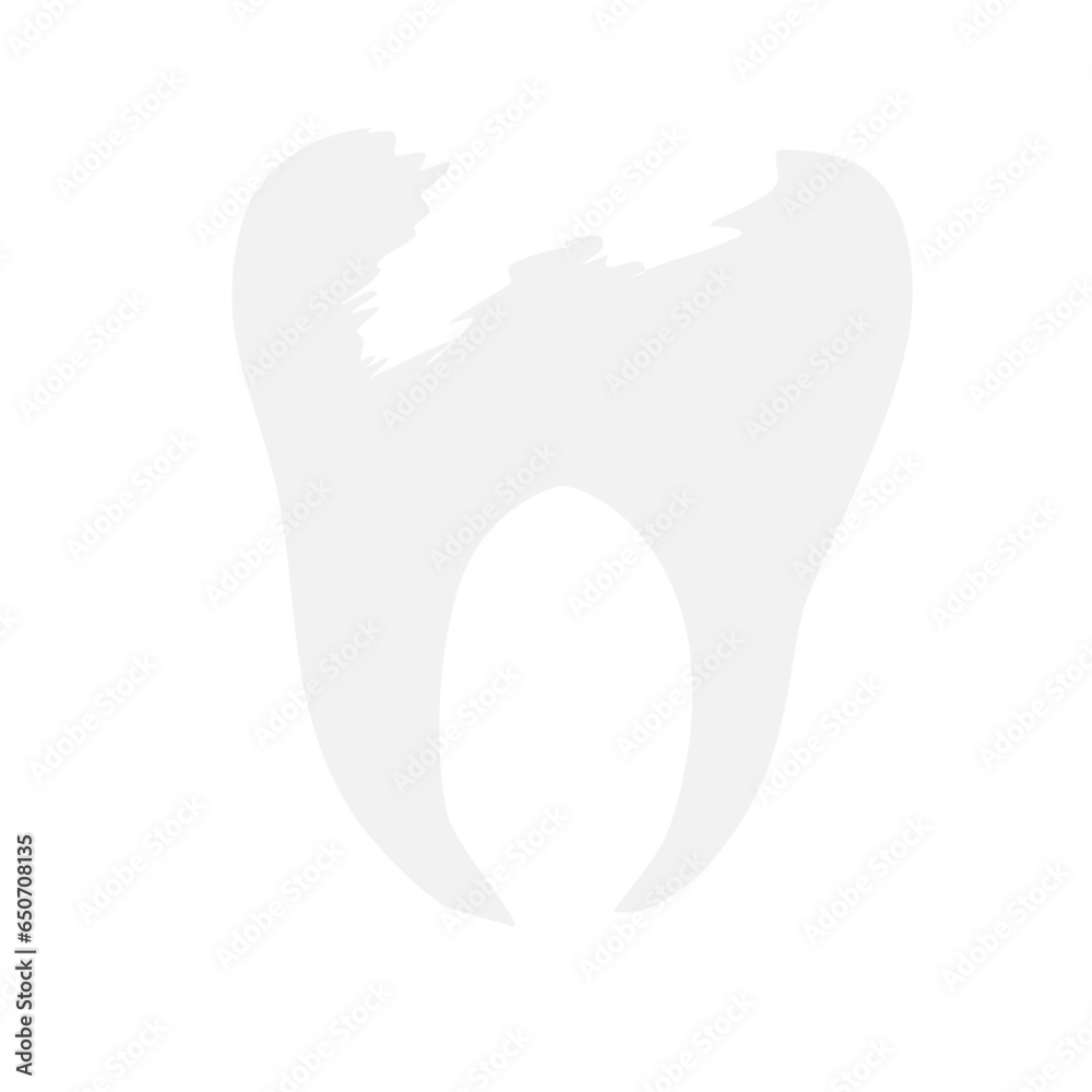 Obraz premium White teeth damaged with cavities