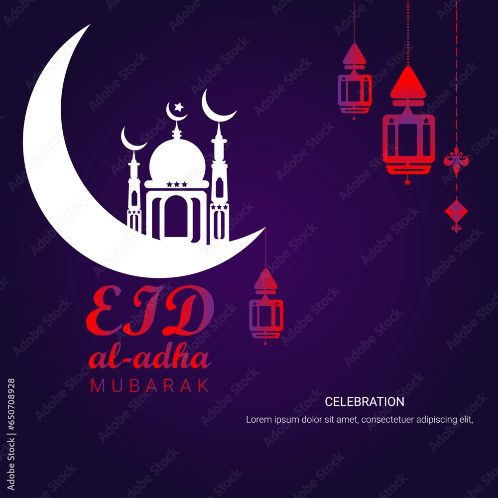 Eid al Adha social media vector design