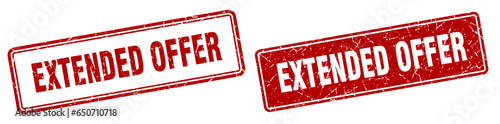 extended offer stamp set. extended offer square grunge sign