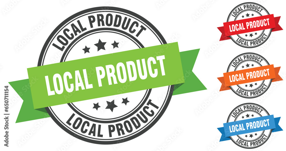 Obraz premium local product stamp. round band sign set. label
